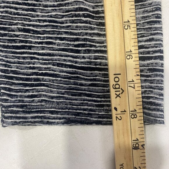 Chicos 3 Open Front Cardigan Womens Size US XL Striped Black & White Knit Lagenl - Picture 11 of 12